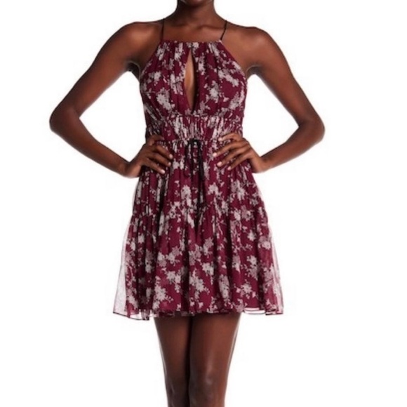 COPY - NWT! Cinq à Sept Meadowland Floral Lotus Silk Cocktail Dress, Medium - Picture 3 of 5